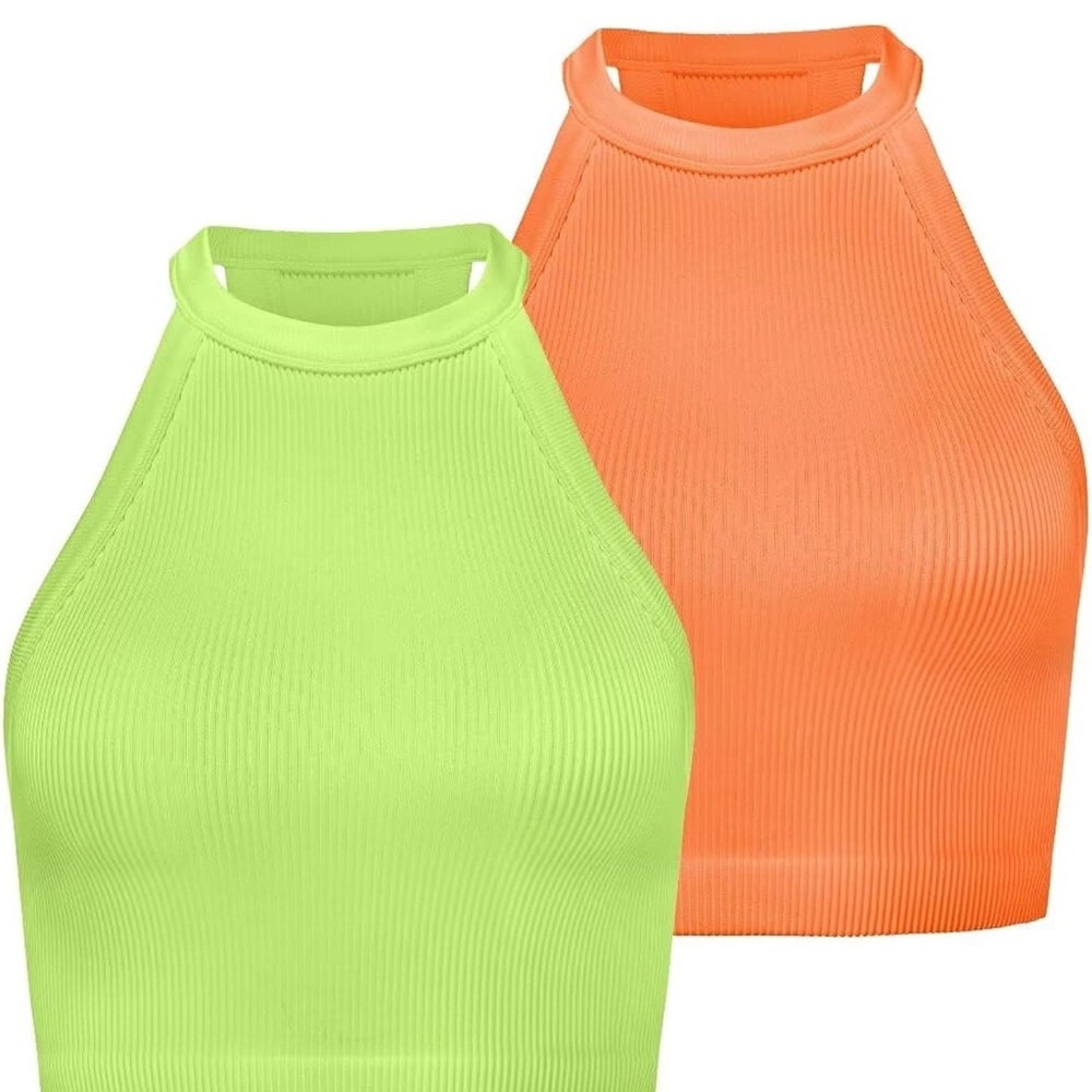 2 ribbed workout tops